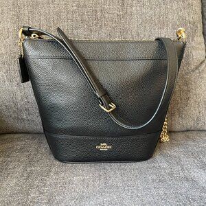 Coach 76668 Leather Paxton Duffle Crossbody Bag in Black NWT